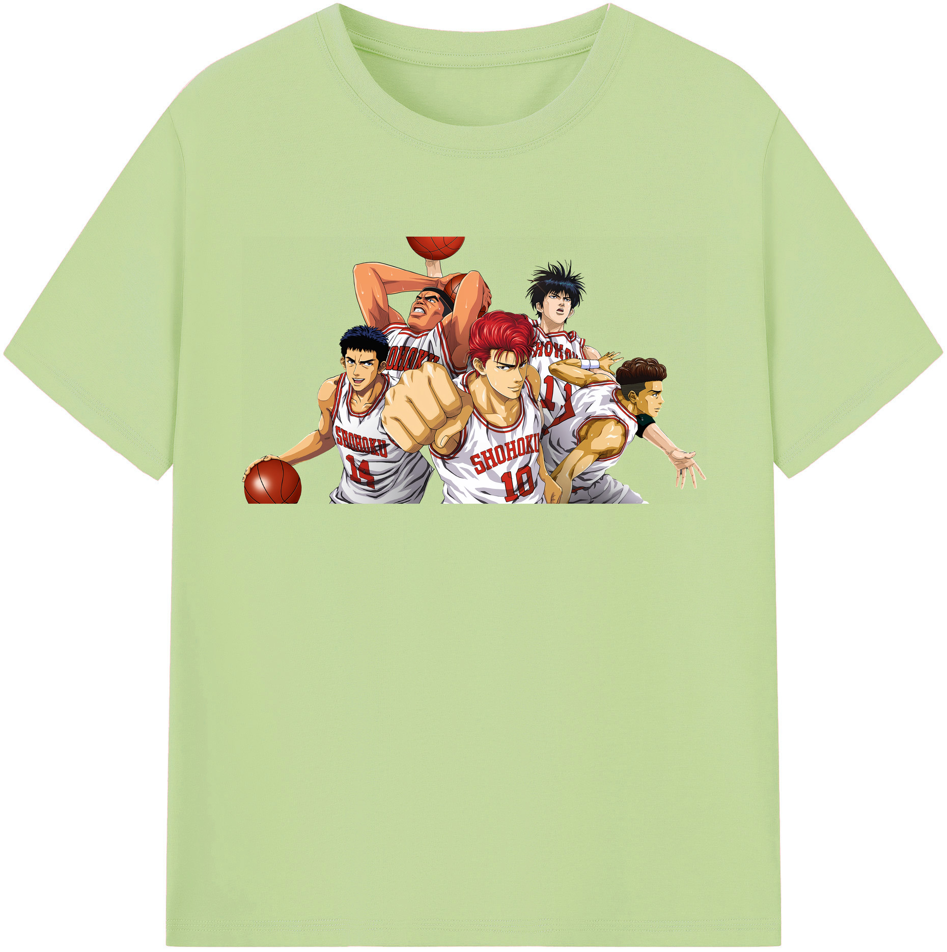 SLAM DUNK／スラムダンク 綿100％半袖Tシャツ（フロントプリント）